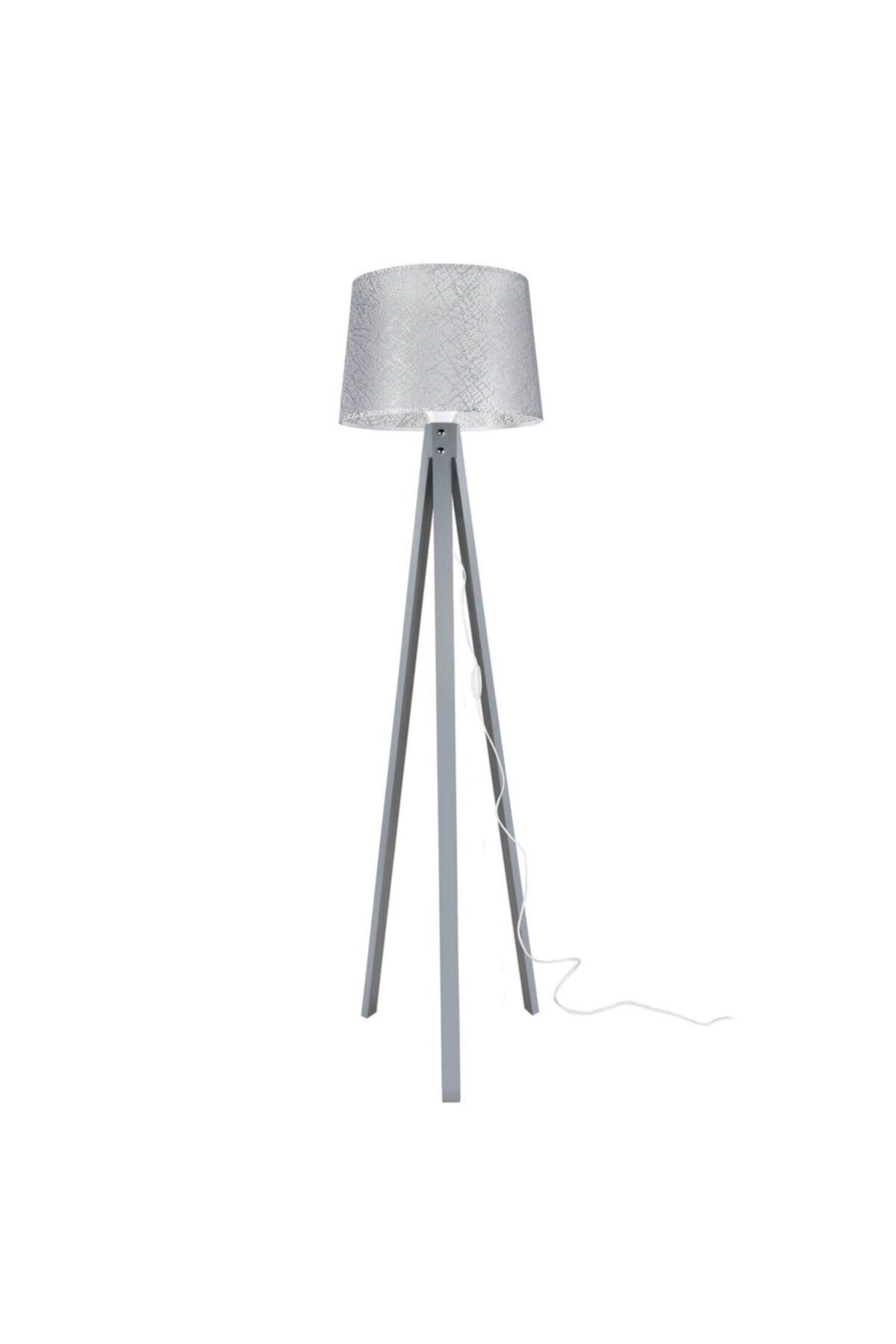 Deco Floor Lamp Gray Leg / Mesh Gray Hat - Swordslife
