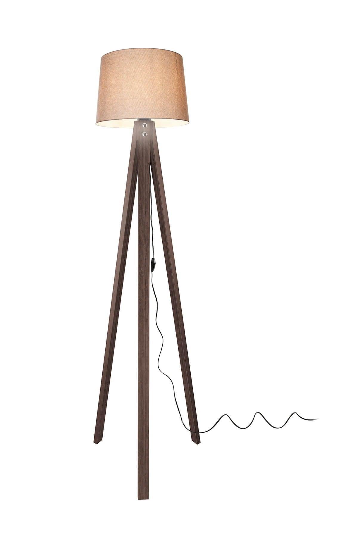 Deco Floor Lamp Walnut Leg / Sand Beige Hat - Swordslife