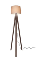 Deco Floor Lamp Walnut Leg / Sand Beige Hat - Swordslife