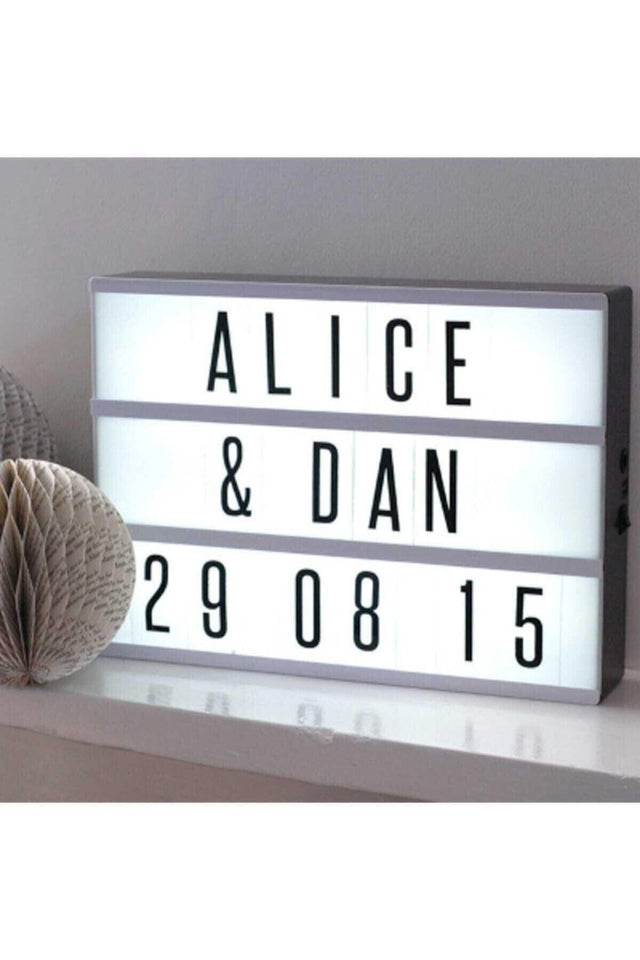 Decorative 94 Letter Led Illuminated Board Cinematic