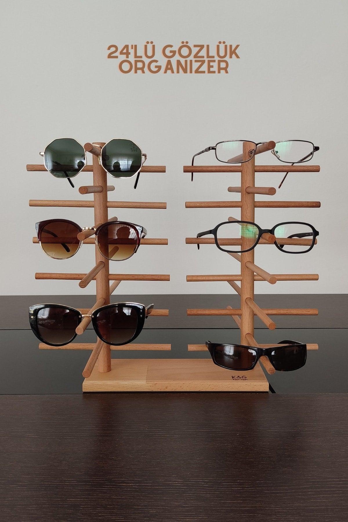 Decorative Complete Solid Wood, 24 Pcs Glasses Stand, Glasses Organizer, Glasses Organizer - Swordslife