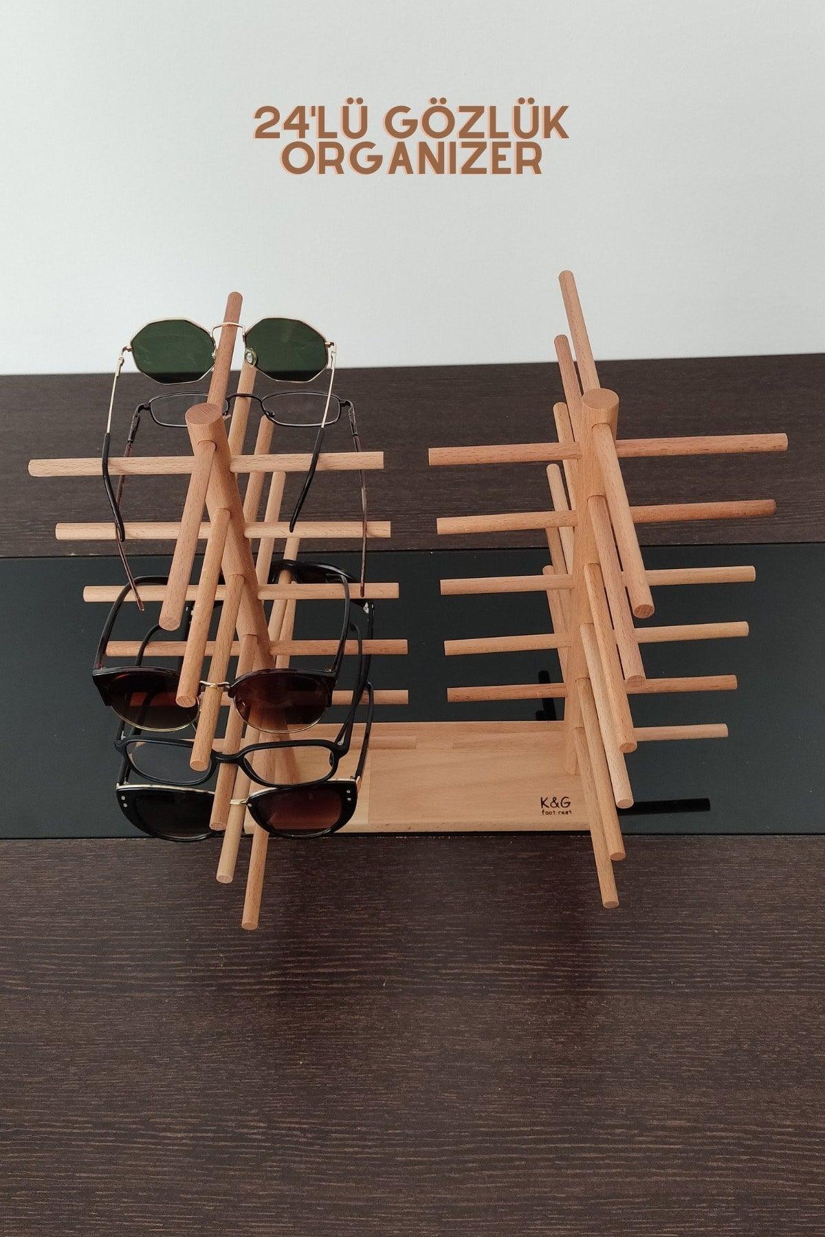 Decorative Complete Solid Wood, 24 Pcs Glasses Stand, Glasses Organizer, Glasses Organizer - Swordslife
