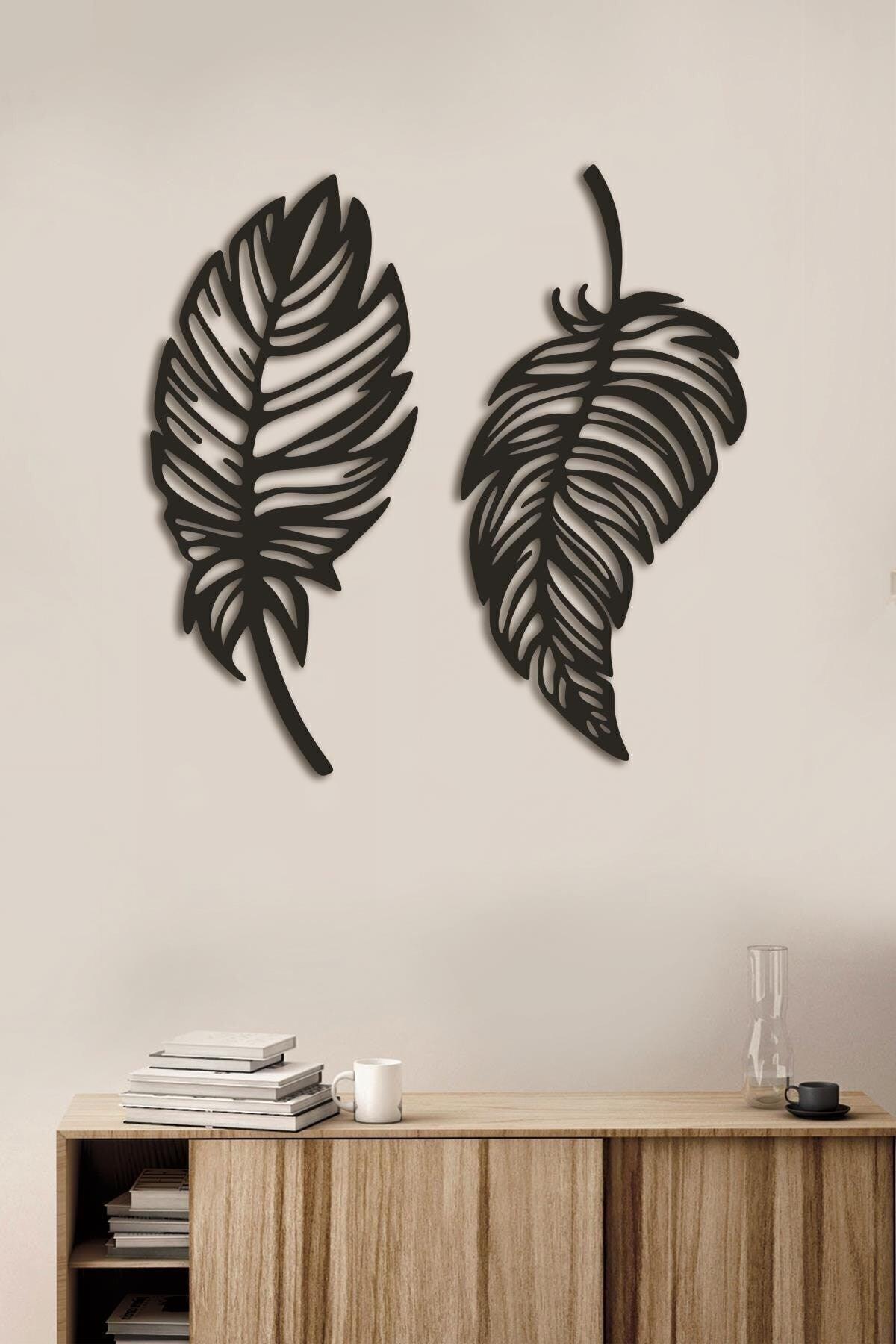 Decorative Double Leaf Set Laser Cut Wooden Wall Decoration Product Bltbl015 - Swordslife