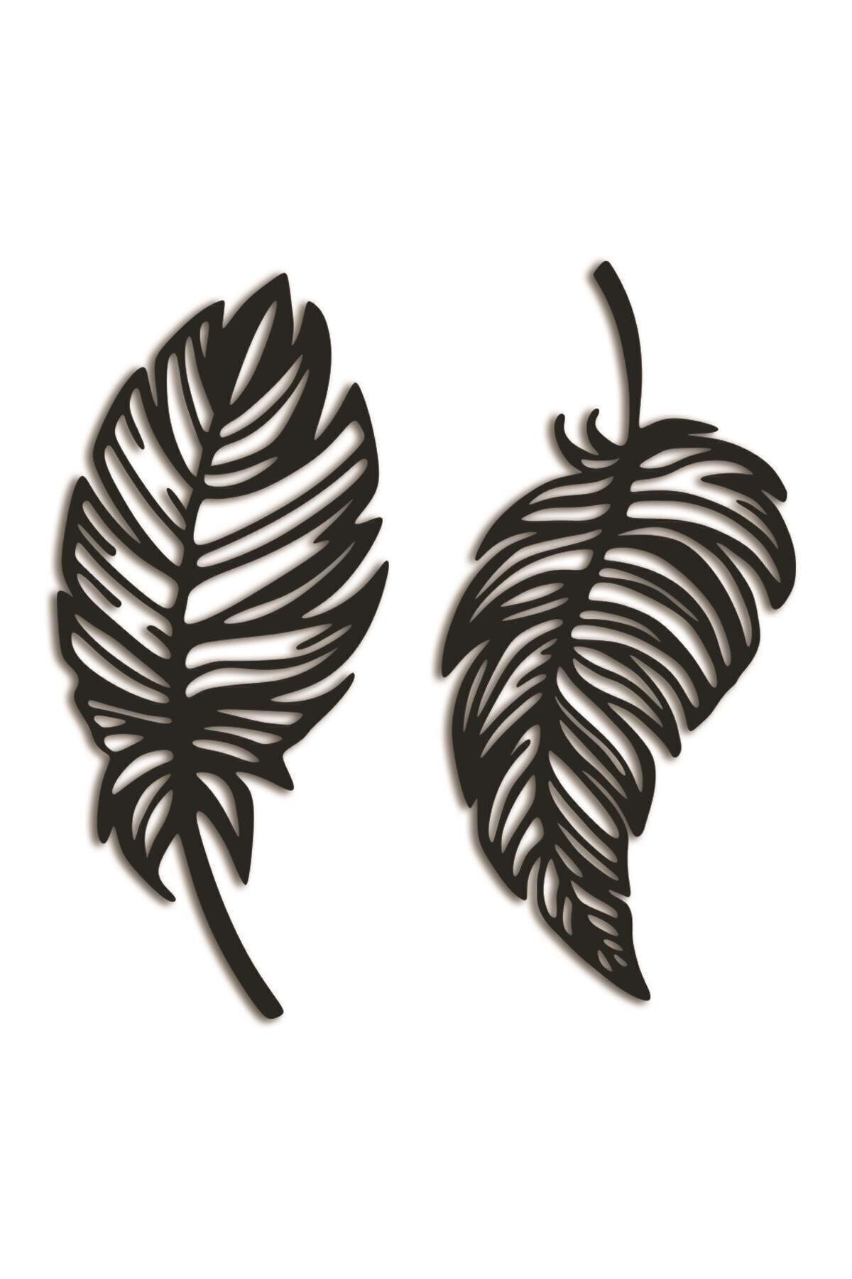 Decorative Double Leaf Set Laser Cut Wooden Wall Decoration Product Bltbl015 - Swordslife