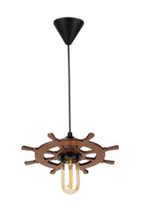 Decorative Rudder Natural Wood Pendant Chandelier - M204 Brown - Swordslife