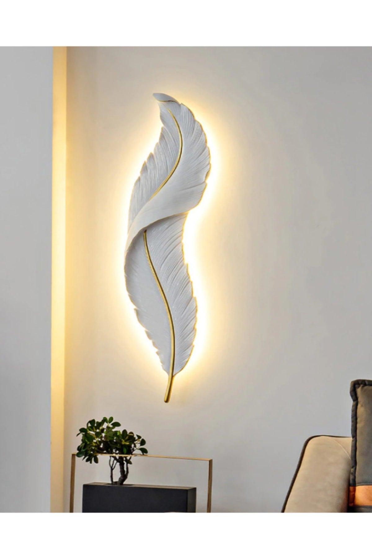 Decorative Feather Led Sconce