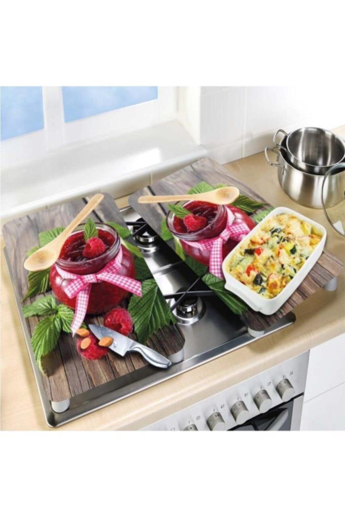 Decorative Glass Stove Protector and Cutting Board