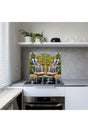 Decorative Glass Stove Protector And Cutting Board Waterfall 60cm X 52cm 2 Pieces 4 Cookers - Swordslife