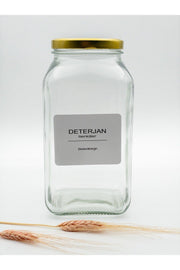 Decorative Glass Jar 3lt(colors - Gold Lid) - Swordslife