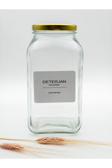 Decorative Glass Jar 3lt(colors - Gold Lid) - Swordslife