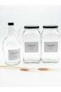 Decorative Glass Jar 3lt(detergent Whites-colours / Softener Bottle Black Lid) - Swordslife