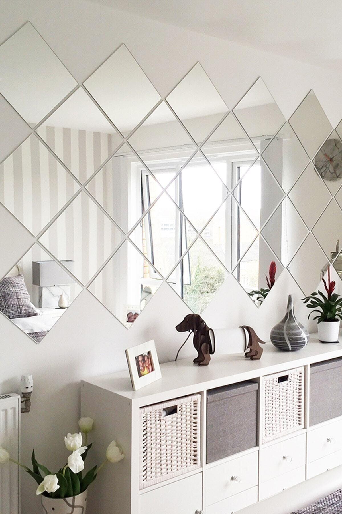Decorative Glass Mirror 30x30 cm 4 pcs - Swordslife