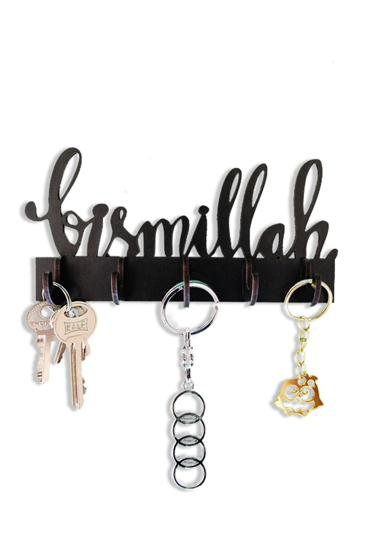 Decorative Keychain Hanger Religious Bismillah Hallway Wall Key Organizer Keychain Hanger Organizer - Swordslife