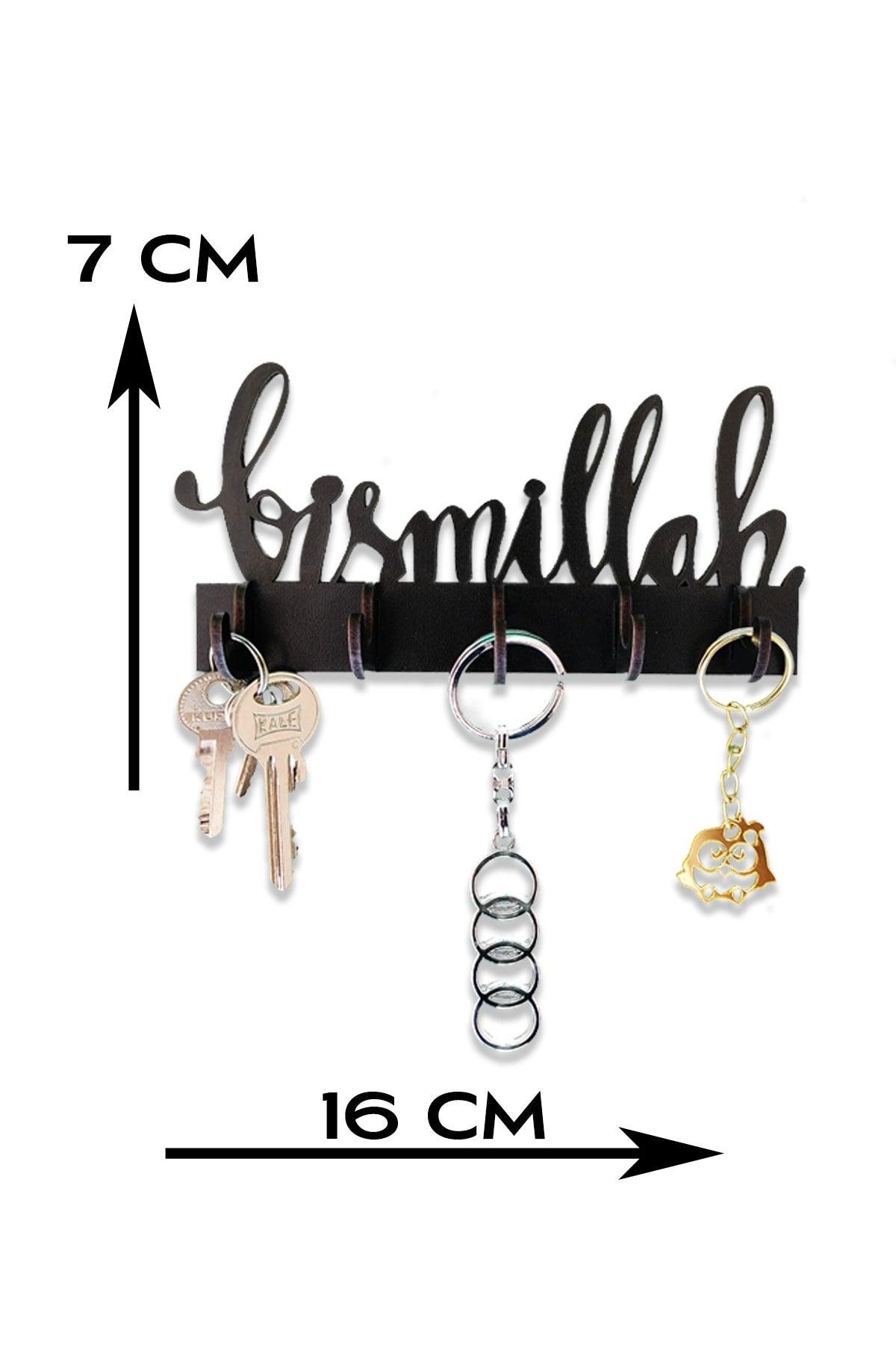 Decorative Keychain Hanger Religious Bismillah Hallway Wall Key Organizer Keychain Hanger Organizer - Swordslife