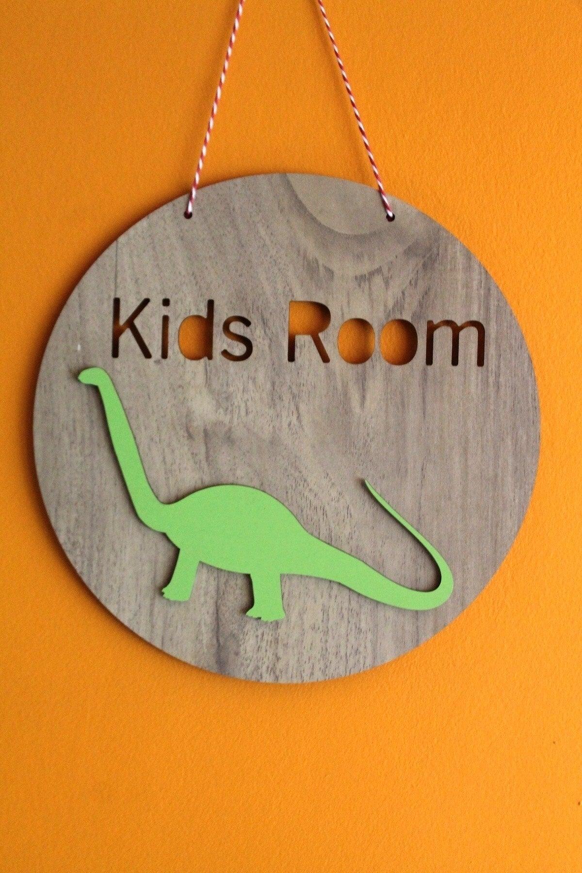 Decorative Kids Room Green Dinosaur Lacquer Kids Room Door & Wall Decoration - Swordslife