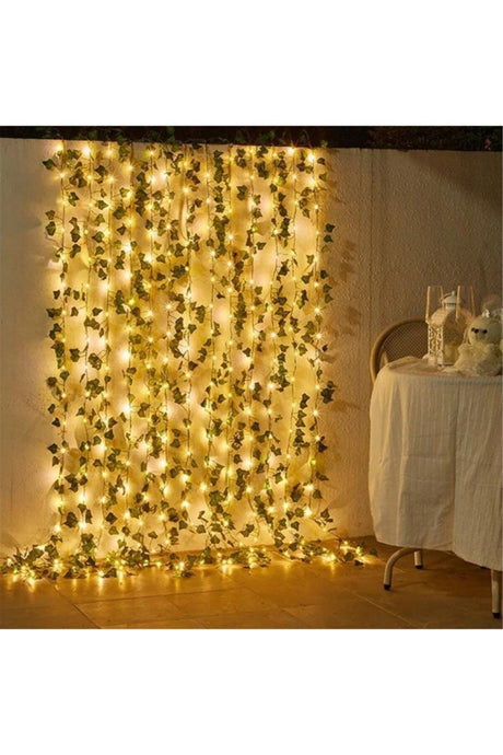Decorative Led Lighted Green Leaf Artificial