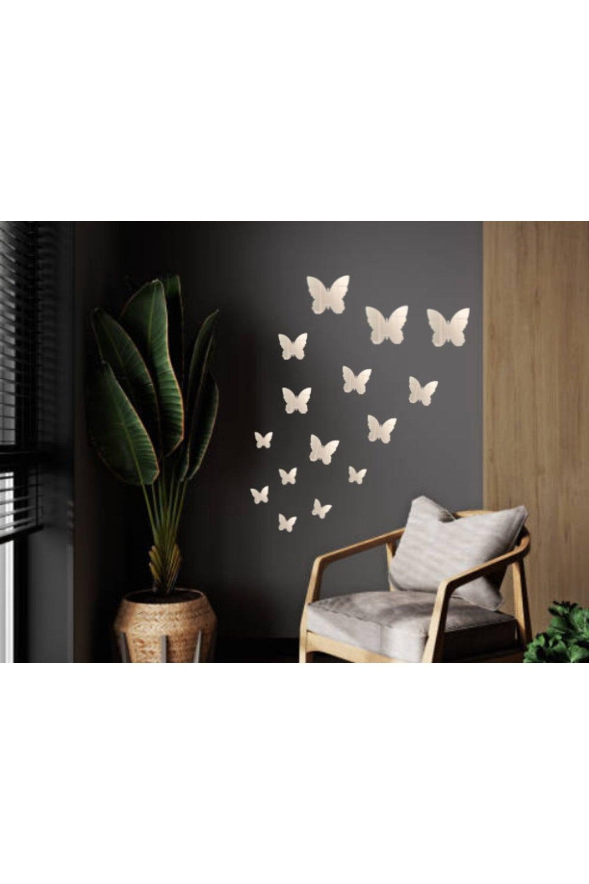 Decorative Mirror Plexiglass Butterfly Wall Decoration (Adhesive) - Swordslife