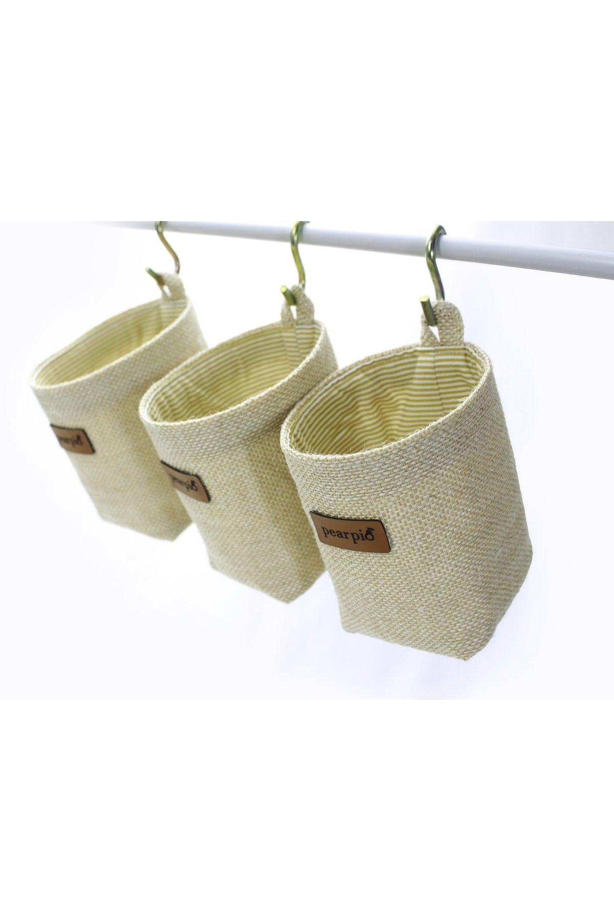 Decorative Multi-Purpose 3 Pcs Beige Jute Basket & Pot - Swordslife