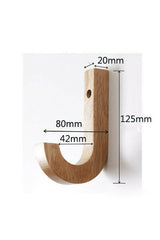 Decorative Natural Wooden Hook Hanger Wall Hanger Hanger Hanger Wooden Hanger 6 Pcs - Swordslife