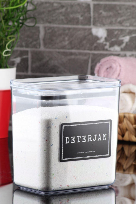 Decorative Rectangle Detergent Storage Box with Vacuum Lid - Swordslife