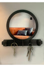 Decorative Round Mirrored Plexi Keychain Hanger Organizer Key Organizer Hanger Mdf - Swordslife