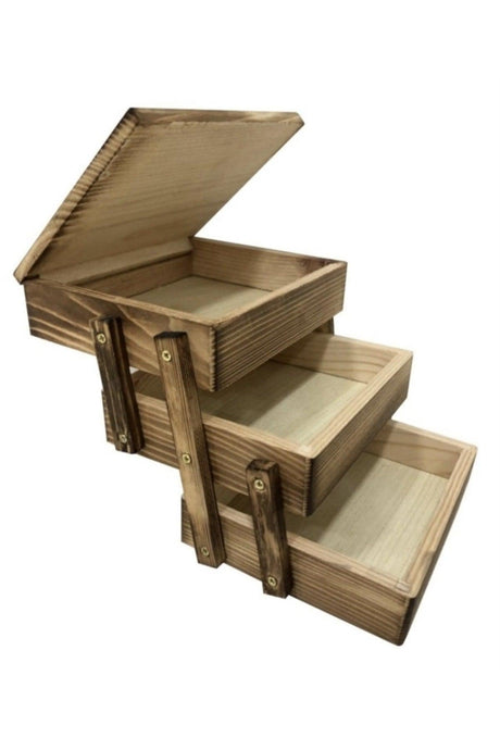 Decorative Sewing And Accessory Box 3-Tier Jewelry Box Small Size - Swordslife