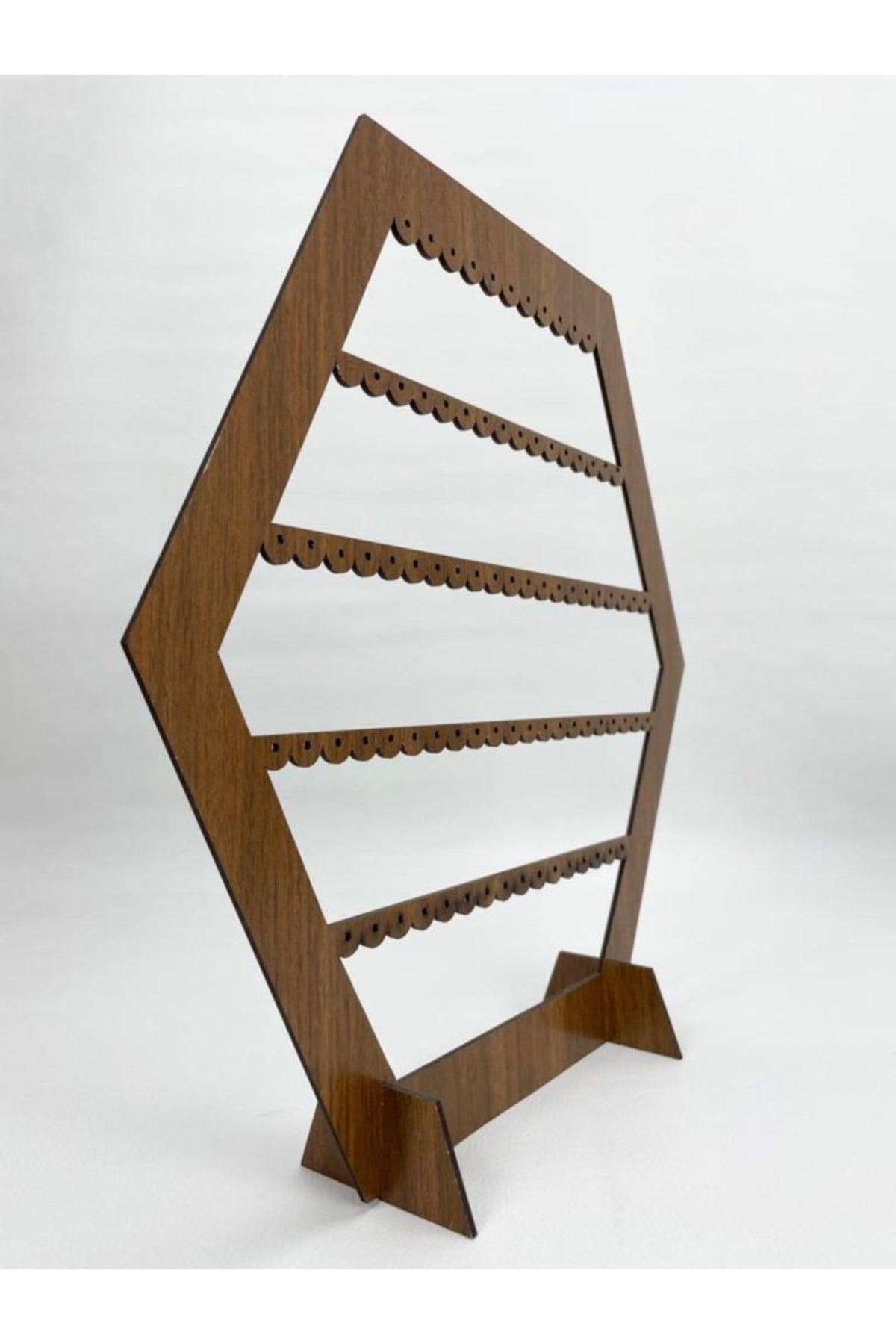 Decorative Jewelry Earring Stand Hexagonal Laser Cut, Mdf - Swordslife