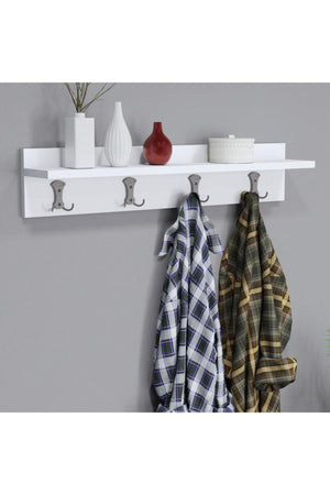 Decorative Wall Hanger Minimal Shelf Hanger 80 Cm White - Swordslife
