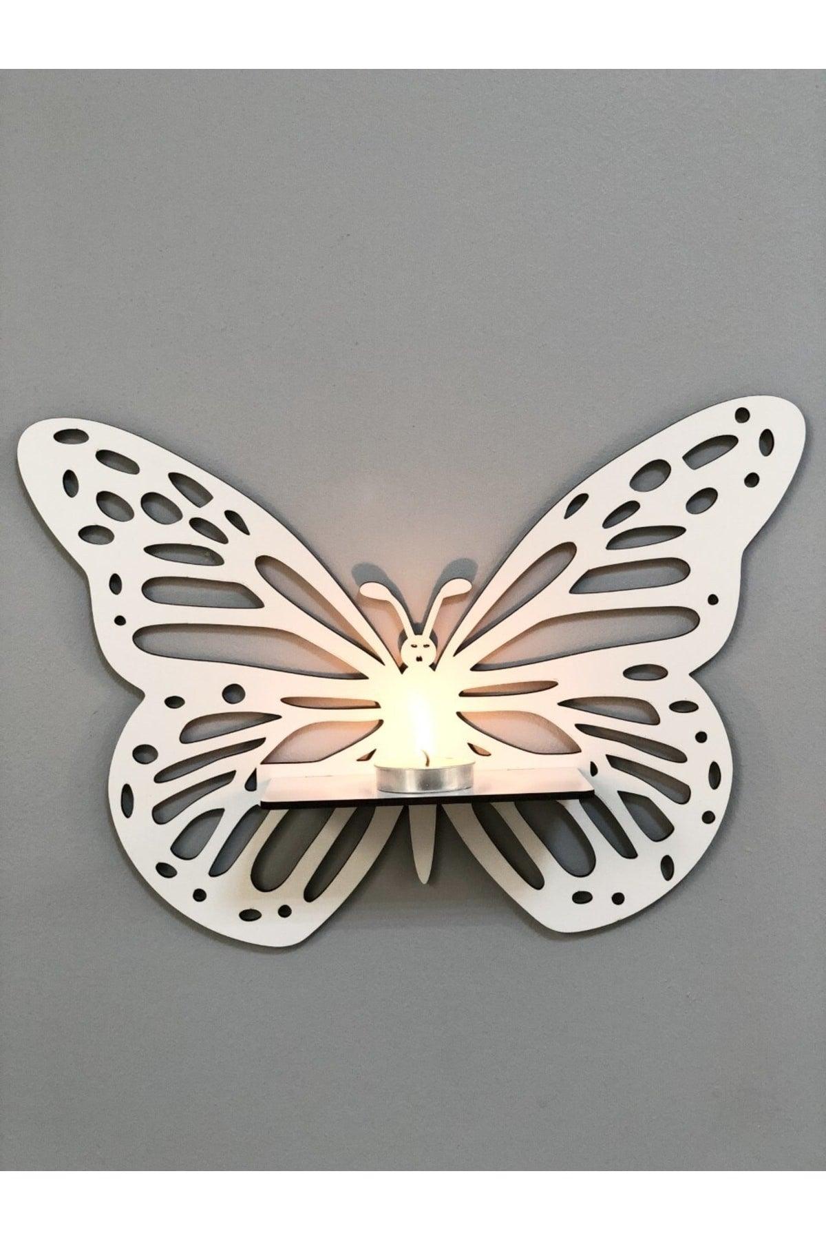 Decorative White Butterfly Wall Shelf Set of 3 - Swordslife