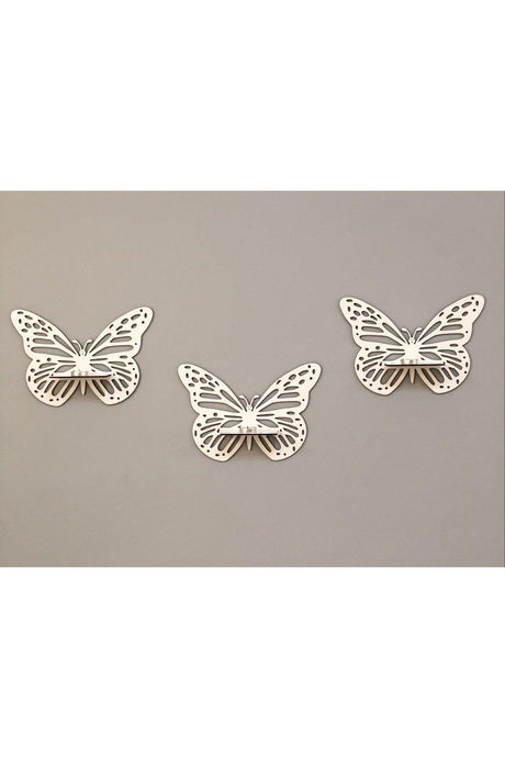 Decorative White Butterfly Wall Shelf Set of 3 - Swordslife