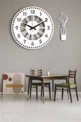 Decorative White Wall Clock + Vase Painting - Swordslife