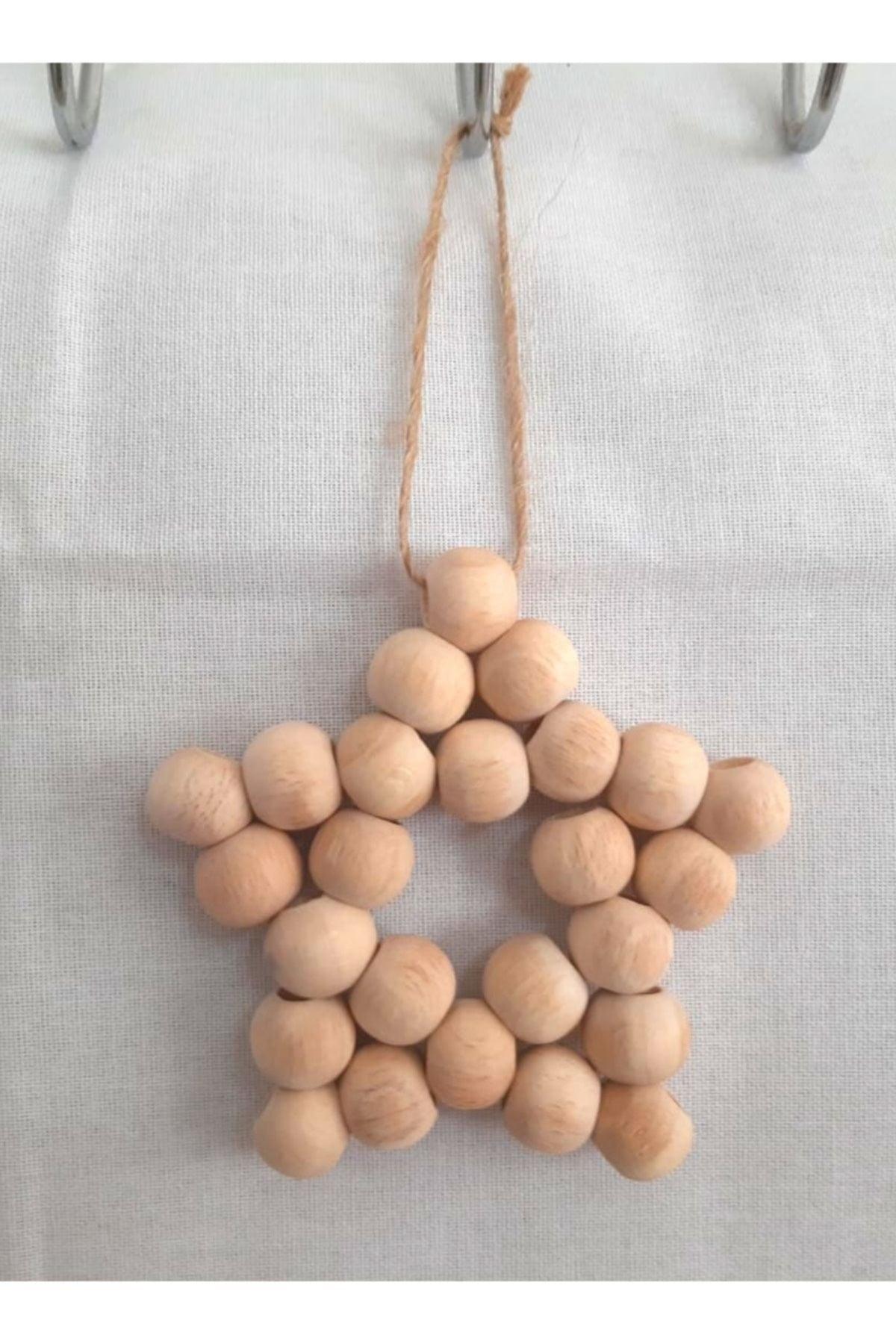 Decorative Wooden Beaded Star 5 Angle, Door Wall Kitchen Baby Room Ornament - Swordslife