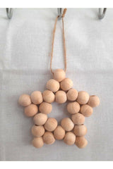 Decorative Wooden Beaded Star 5 Angle, Door Wall Kitchen Baby Room Ornament - Swordslife