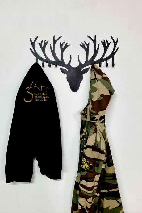 Deer Antler Metal Wall Hanger - Decorative