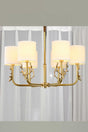 Deer Antler Modern Gold Color Cream Headed Six Piece Chandelier - Swordslife