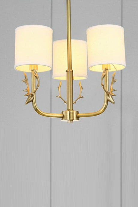 Deer Antler Modern Gold Color Cream Top Chandelier - Swordslife