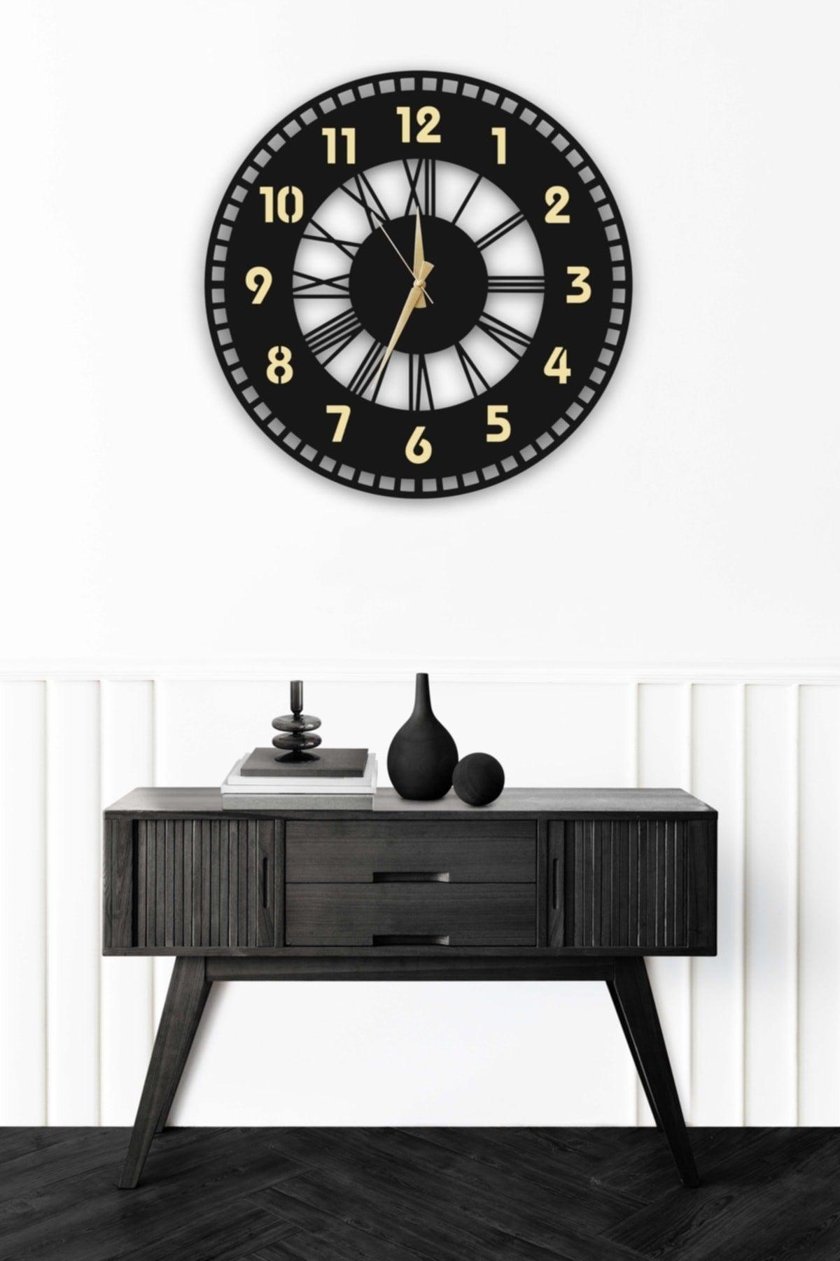 Decorative Mirrored Wall Clock 50x50cm + Bird Table - Swordslife