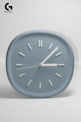 Decorative Concrete Wall Clock Colorful Design Square Concrete Wall Clock | Gray White 26 Cm - Swordslife