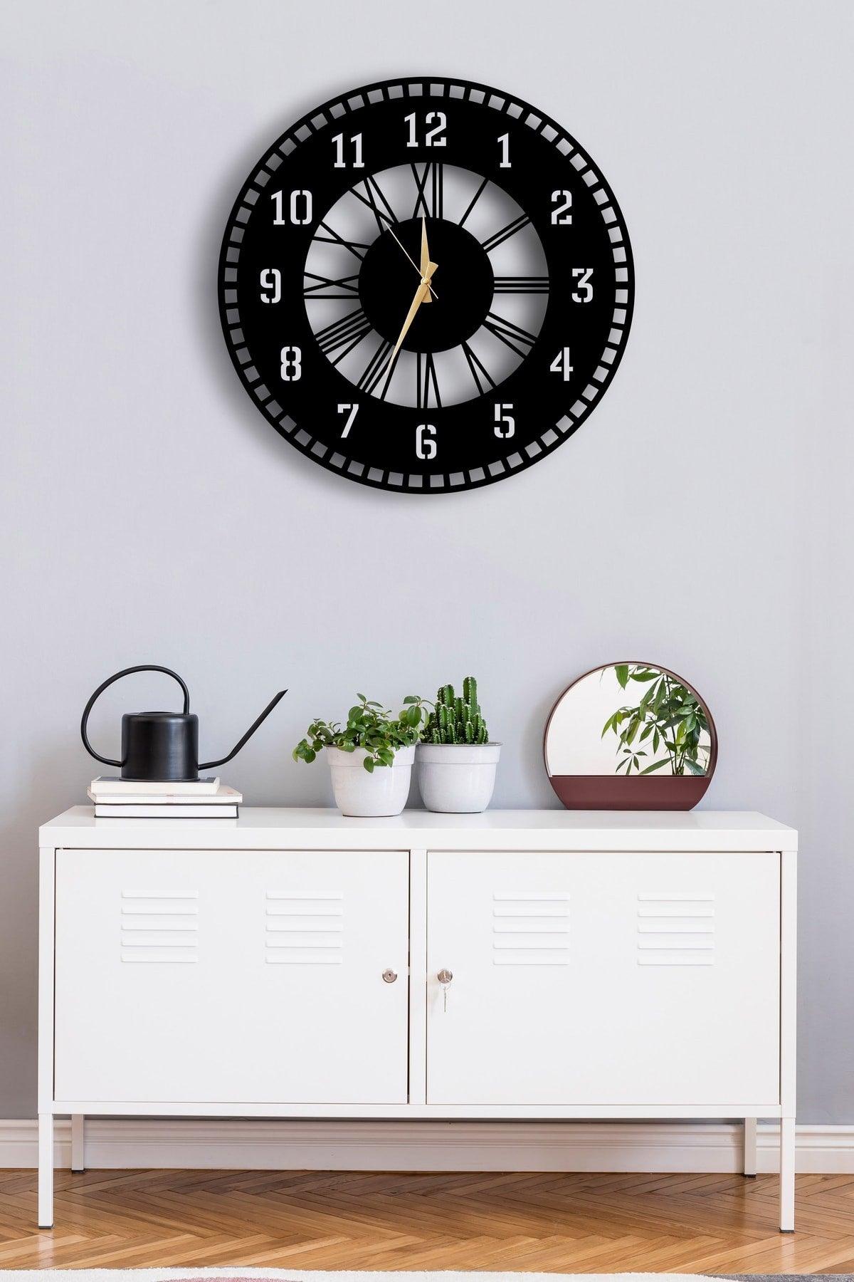 Decorative Wall Clock 50x50cm + Vase Painting - Swordslife