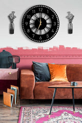 Decorative Wall Clock 50x50cm + Vase Painting - Swordslife