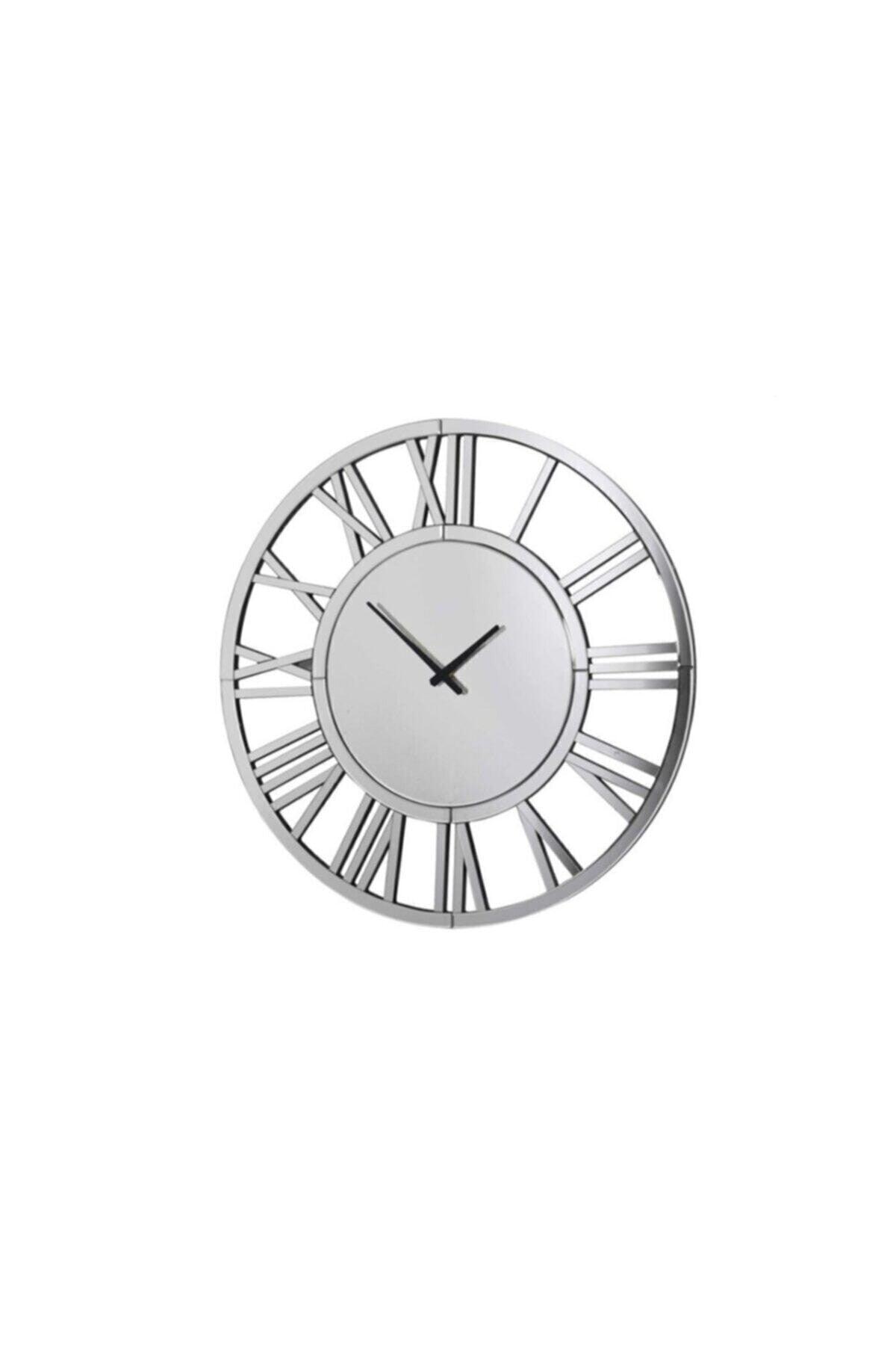 Decorative Wall Clock Silver Color Mirrored Plexiglass 40x40cm - Swordslife