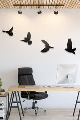 Decorative Modern Quad Bird Wall Ornament Wall Decor 4 Pieces - Swordslife