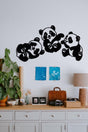 Decorative Panda 3 Piece Wooden Wall Painting - Swordslife