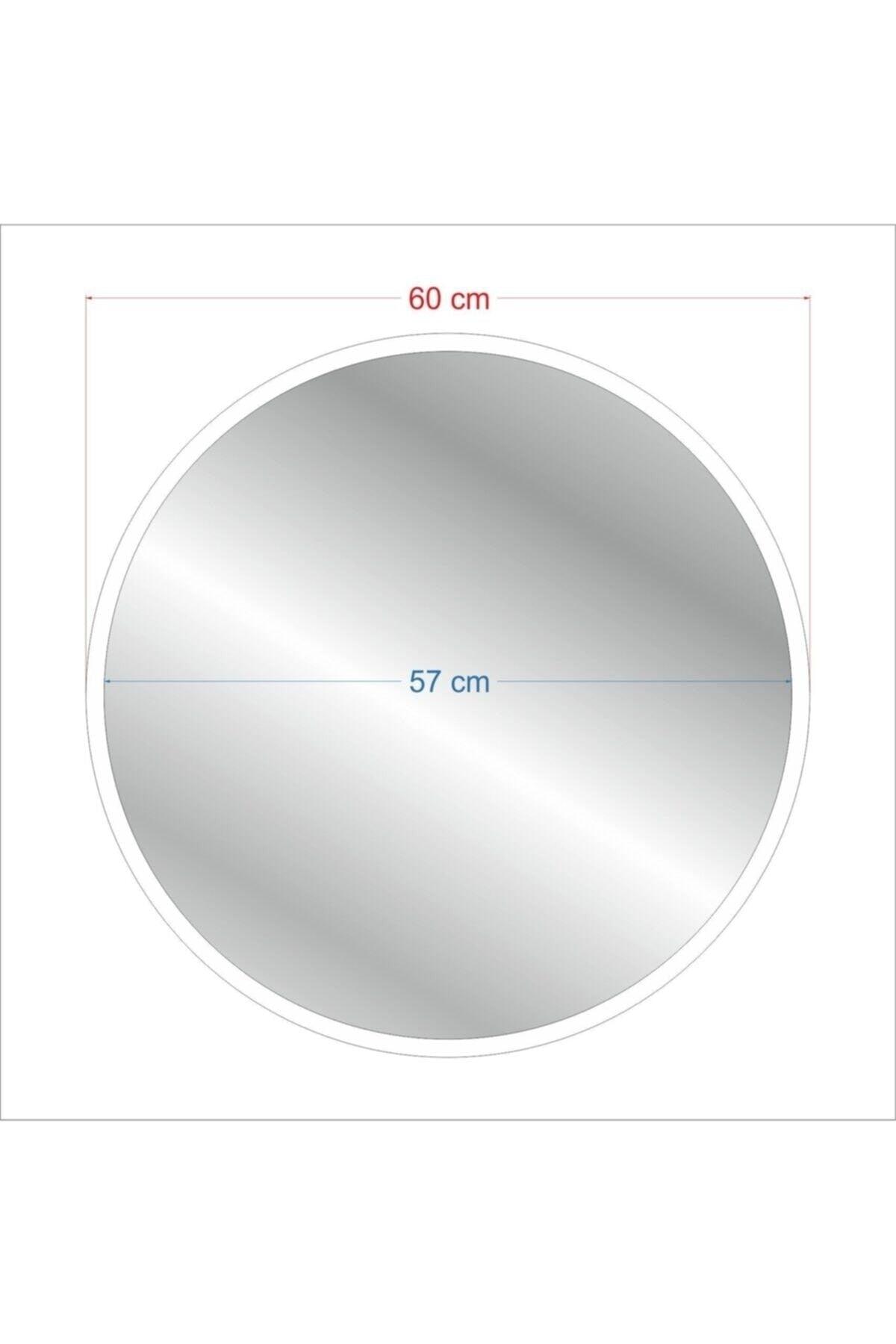 Decorative Round Mirror White 60 Cm - Swordslife