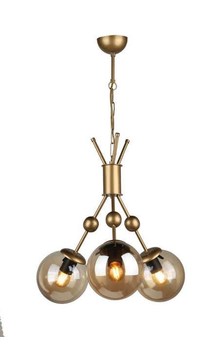 Delf 3rd Chandelier Tumbled Honey Glass - Swordslife