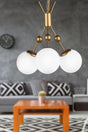 Delf 3rd Chandelier Tumbled White Glass - Swordslife