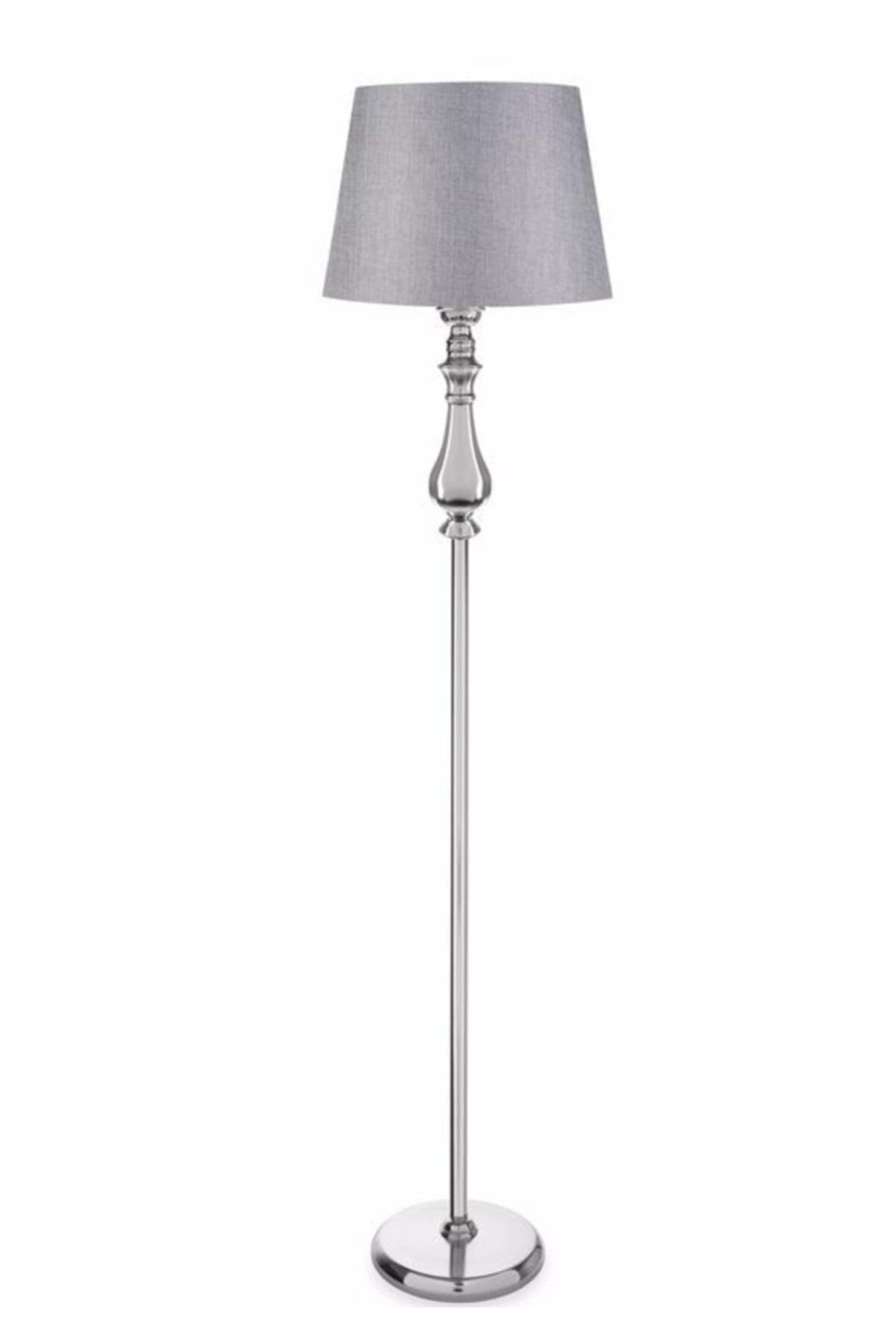 Narin Baba Chrome Plated Metal Leg Floor Lamp Mesh Gray - Swordslife