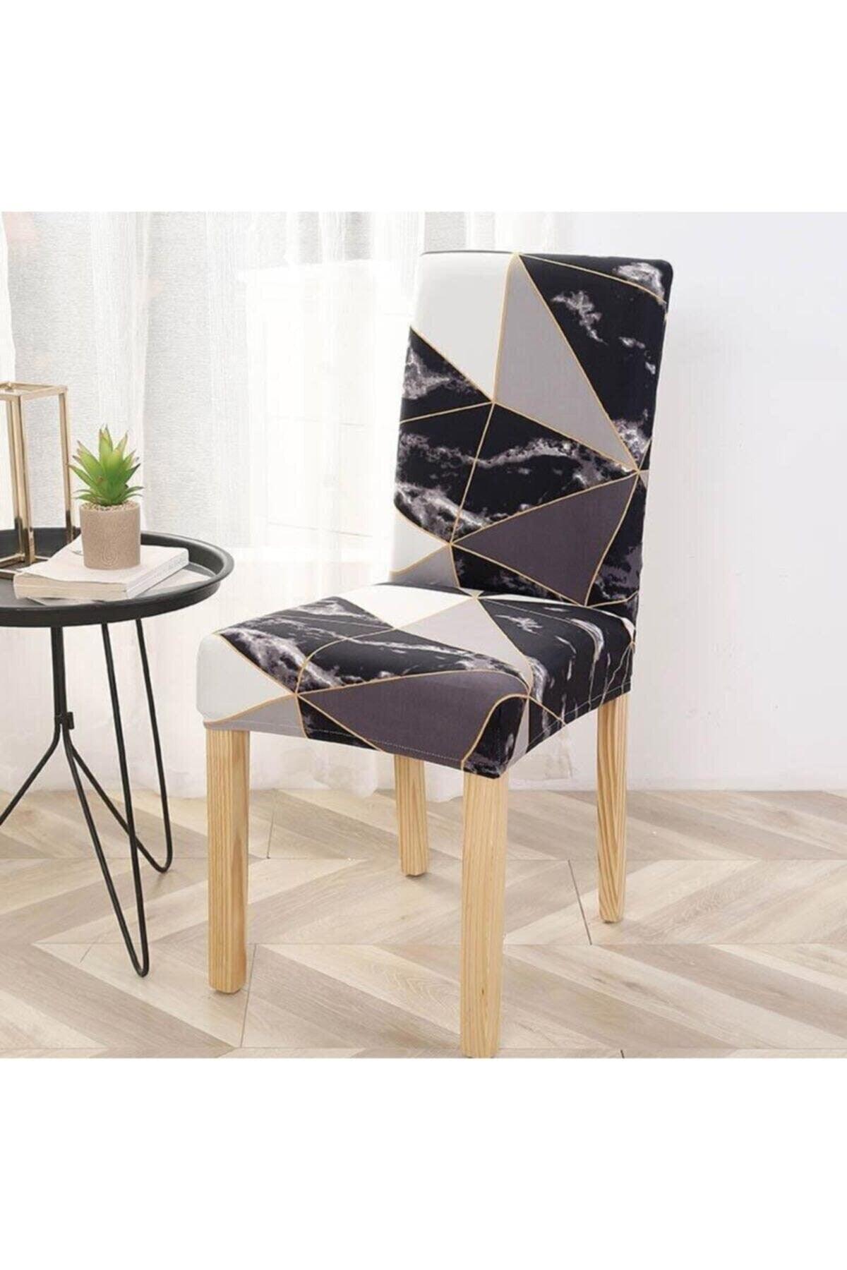 Patterned Velvet Chair Cover, lycra, rubber, standard, marble Pattern (1 Piece) - Swordslife