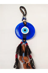 Patterned, Felt Thread 10x10 Cm Glass Evil Eye Bead Wall Ornament - Swordslife