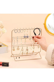 Desktop Gold Jewelry Earrings Ring Clock